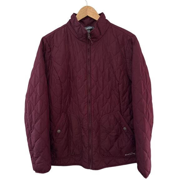 Eddie Bauer Dark Berry Year Round Quilted Field Full Zip Jacket Size XL - Picture 2 of 10